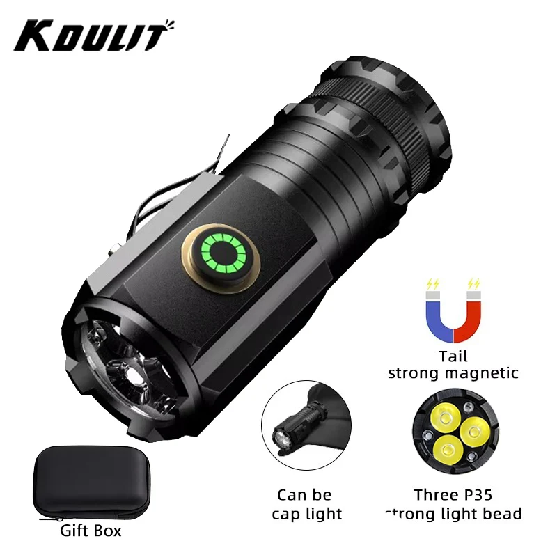Tactical Flashlight Rechargeable - Powerful Mini LED Flashlight Super Bright