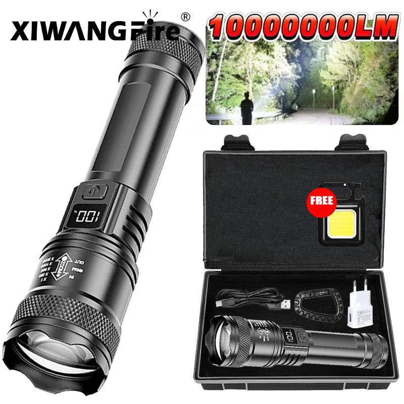 Tactical Flashlight Rechargeable - Ultra Bright LED Flashlight 2000LM Type-C