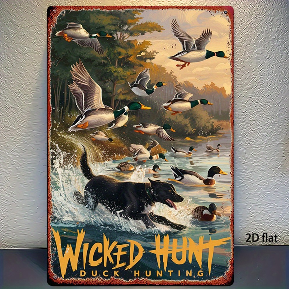 Wildman Hunting & Outdoor Polokwane - 2D Flat Vintage Hunting Duck Metal