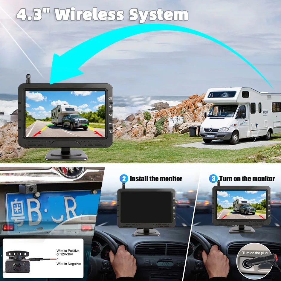 Wireless 4.3 Inch Car Parking  - Trail Camera Infrared recension och pris