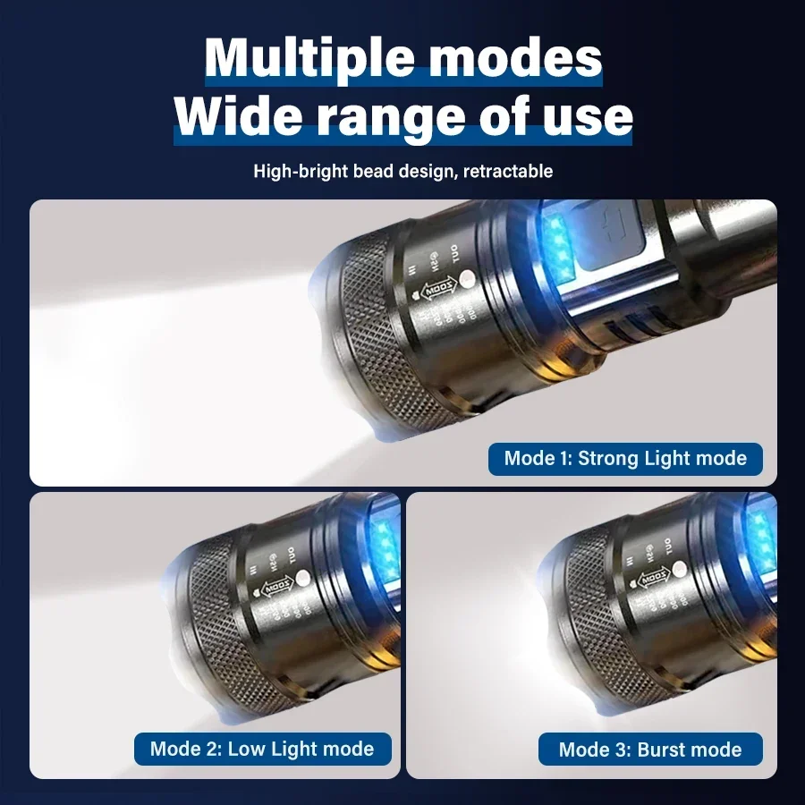 High Power LED Flashlight,USB  - Tactical Flashlight Rechargeable recension och pris