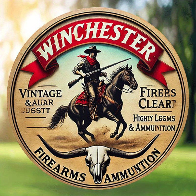 Winchester vintage round metal - Hunting Outdoor Christmas Decorations recension och pris