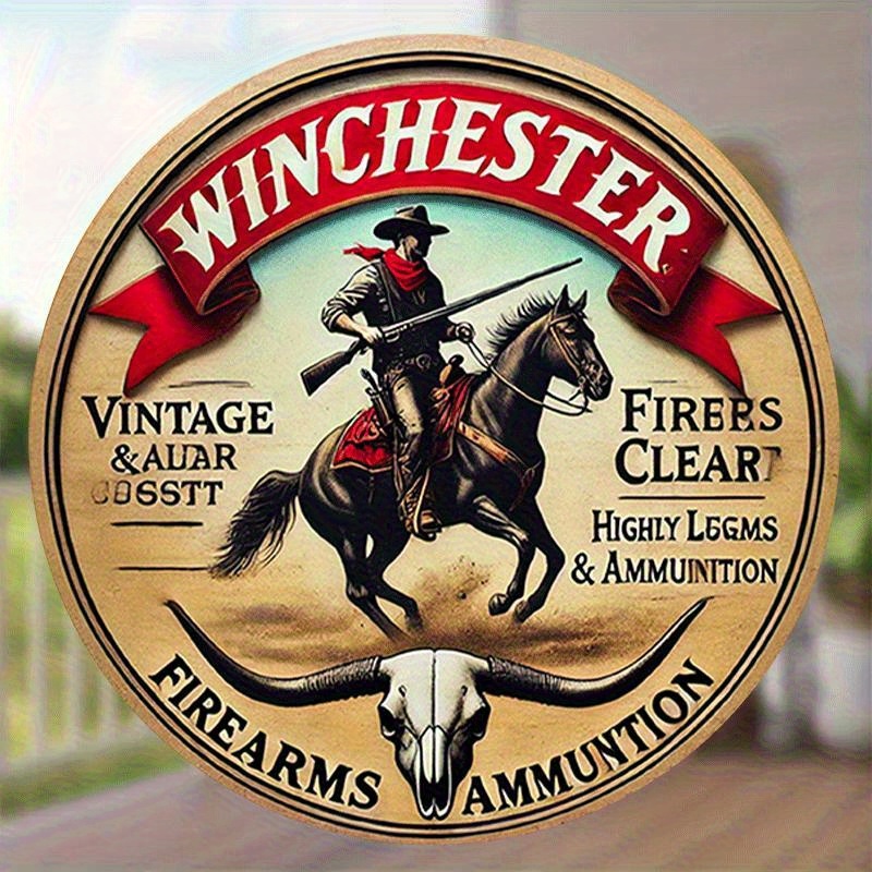 Winchester vintage round metal - Hunting Outdoor Christmas Decorations recension och pris