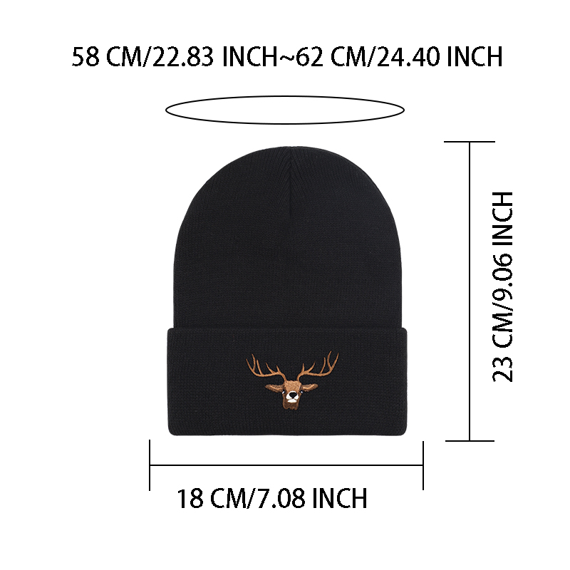 Deer Head Elk Embroidered Adul - Hunting Outdoor Christmas Decorations recension och pris