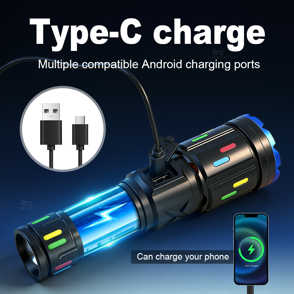 XHP70 High Power Camping Flash - Tactical Flashlight Rechargeable recension och pris