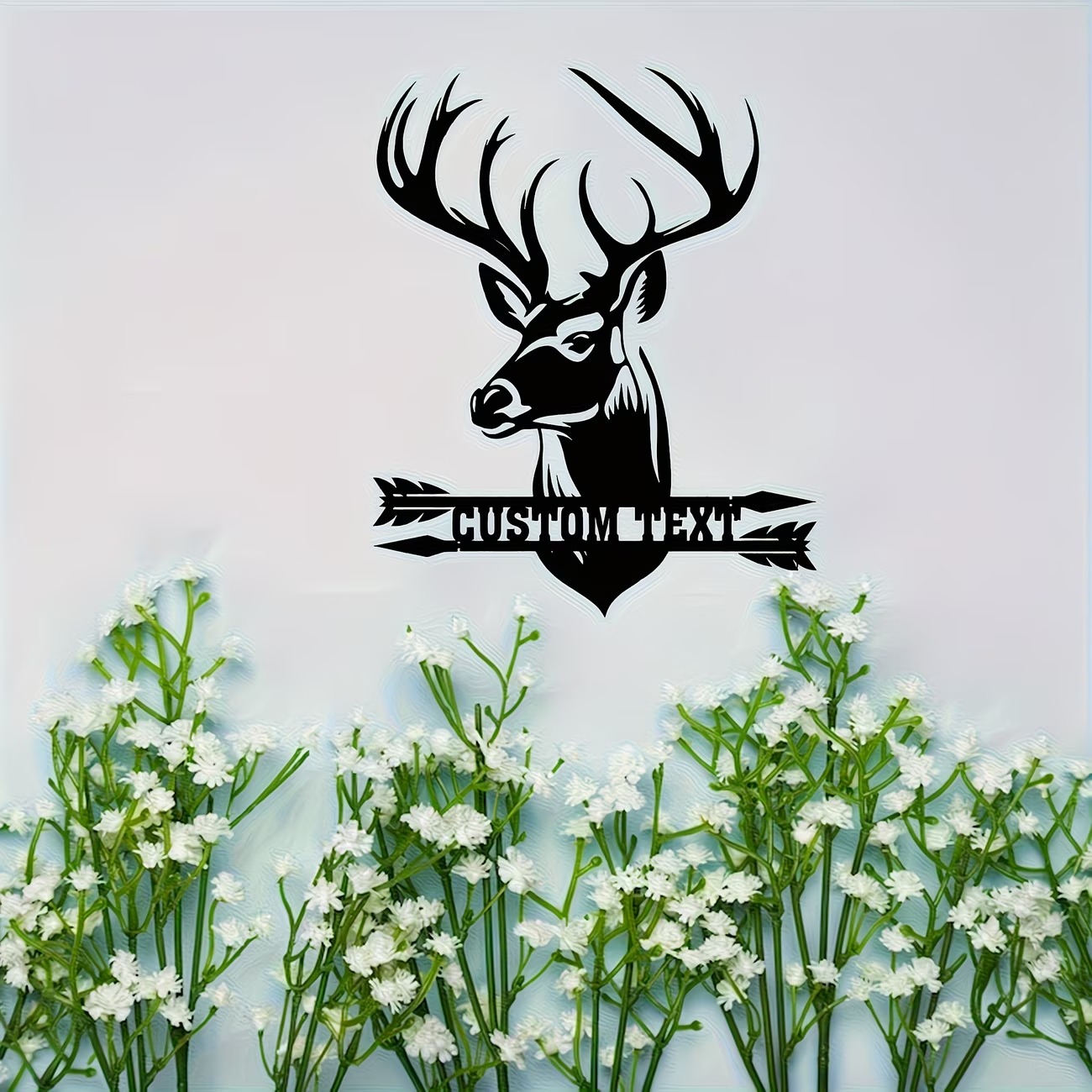 Custom Deer Head Metal Wall Ar - Hunting Outdoor Christmas Decorations recension och pris