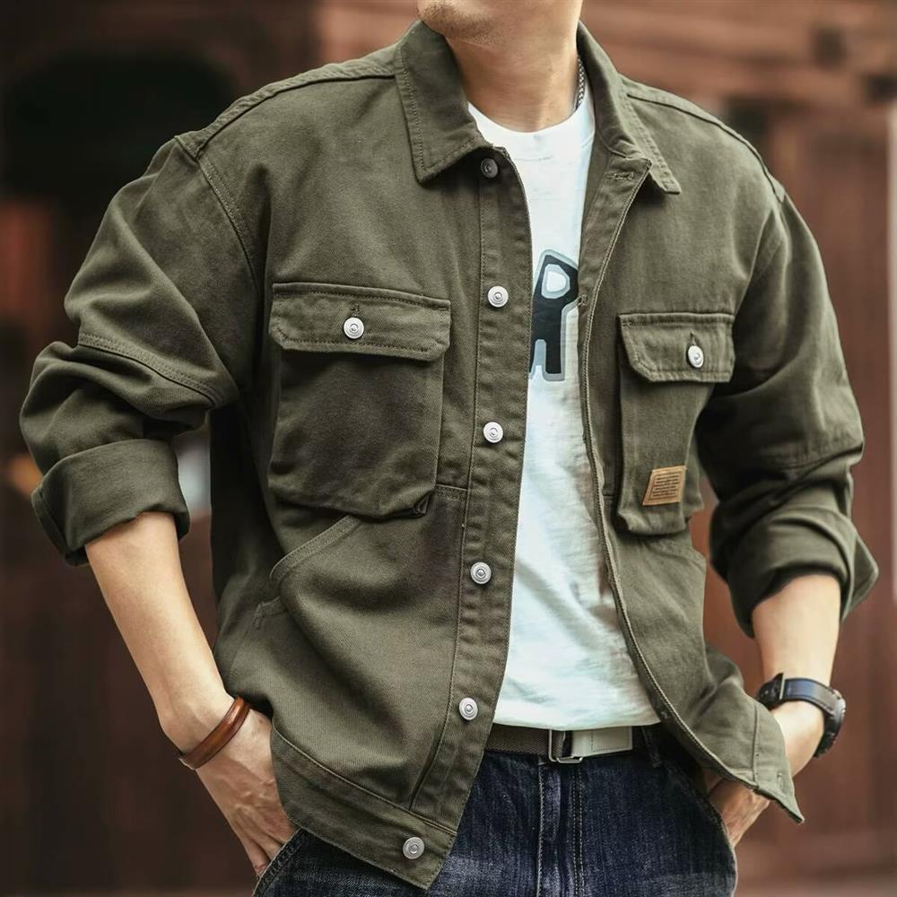 Retro American Denim Jacket Me - Hunting Outdoor Brand recension och pris