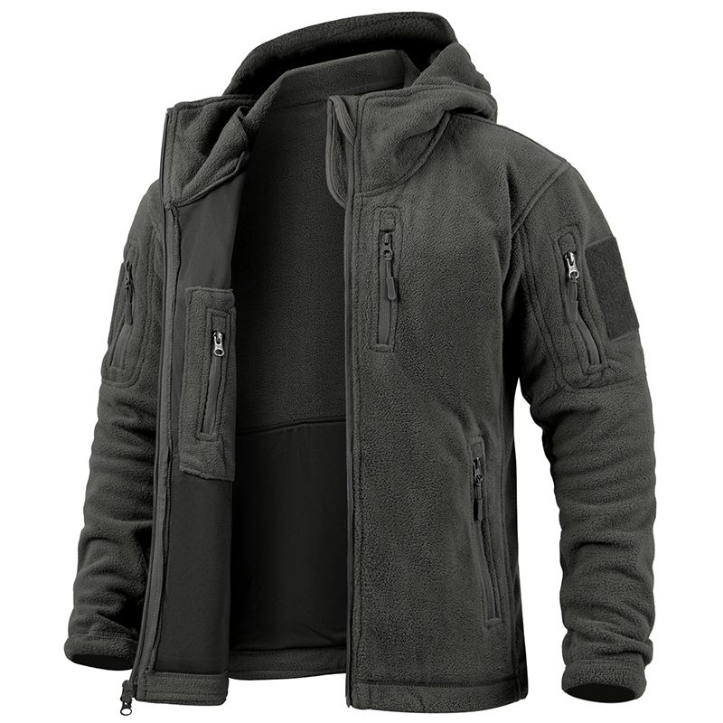 Men's Tactical Fleece Jacket W - Outdoor Hunting Hoodie recension och pris