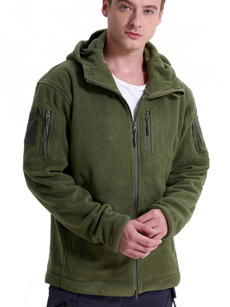 Men's Tactical Fleece Jacket W - Outdoor Hunting Hoodie recension och pris