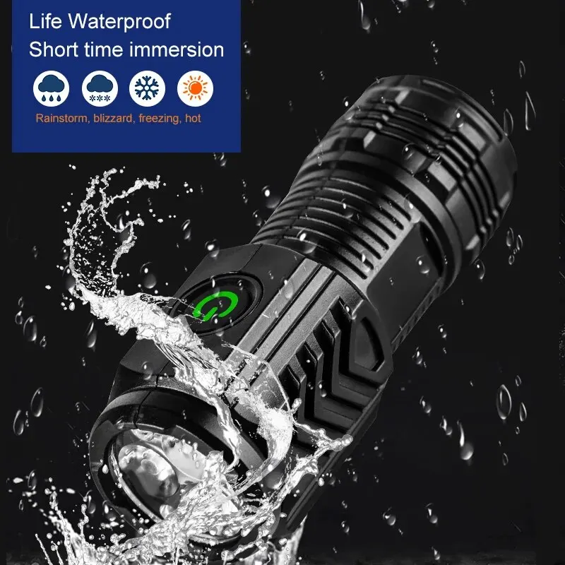 Portable Mini LED Handheld Fla - Tactical Flashlight Rechargeable recension och pris