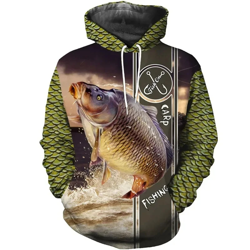 New 3D printed koi fish patter - Outdoor Hunting Hoodie recension och pris