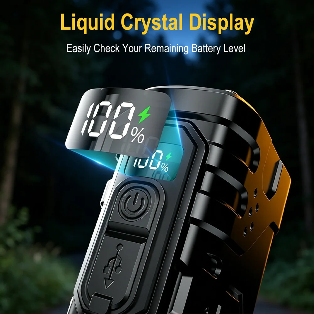 BORUIiT Hand Crank EDC LED Fla - Tactical Flashlight Rechargeable recension och pris