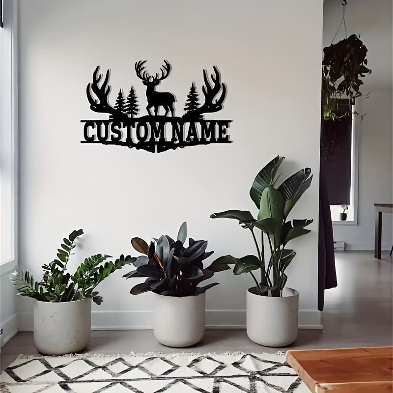 Customizable Rustic Deer Antle - Hunting Outdoor Christmas Decorations recension och pris
