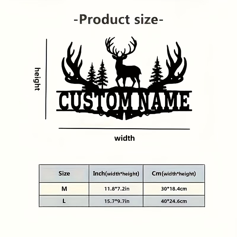 Customizable Rustic Deer Antle - Hunting Outdoor Christmas Decorations recension och pris