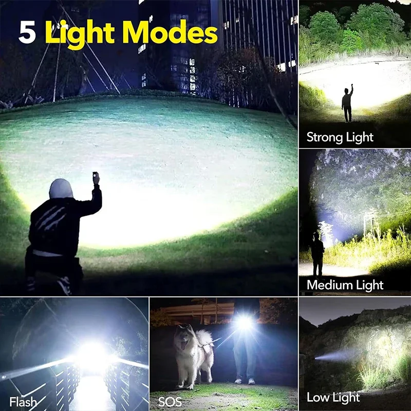 High Power LED Flashlight Rech - Tactical Flashlight Rechargeable recension och pris