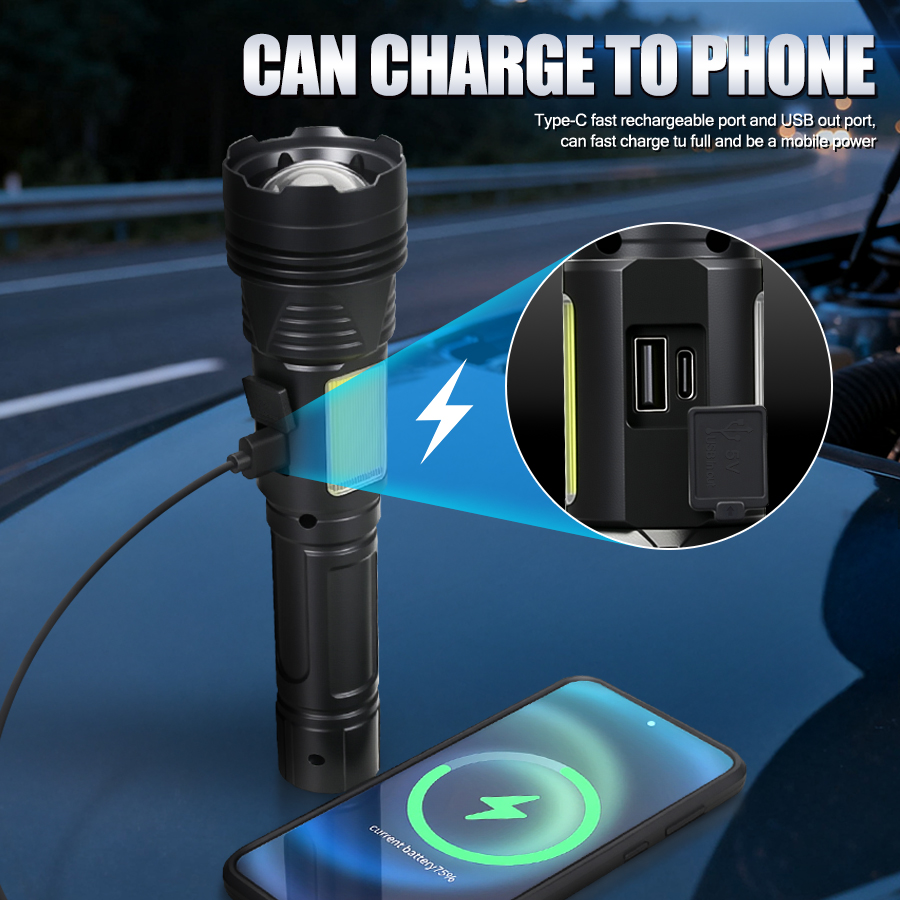 Powerful LED Handheld Flashlig - Tactical Flashlight Rechargeable recension och pris